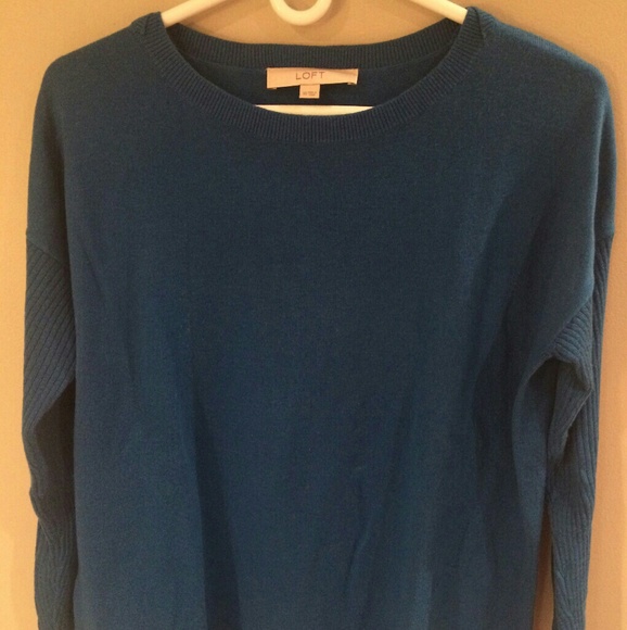 SOLD LOFT blue swing sweater XS - Picture 2 of 4